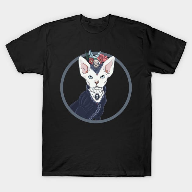 Victorian vampire kitten T-Shirt by Spectralstories